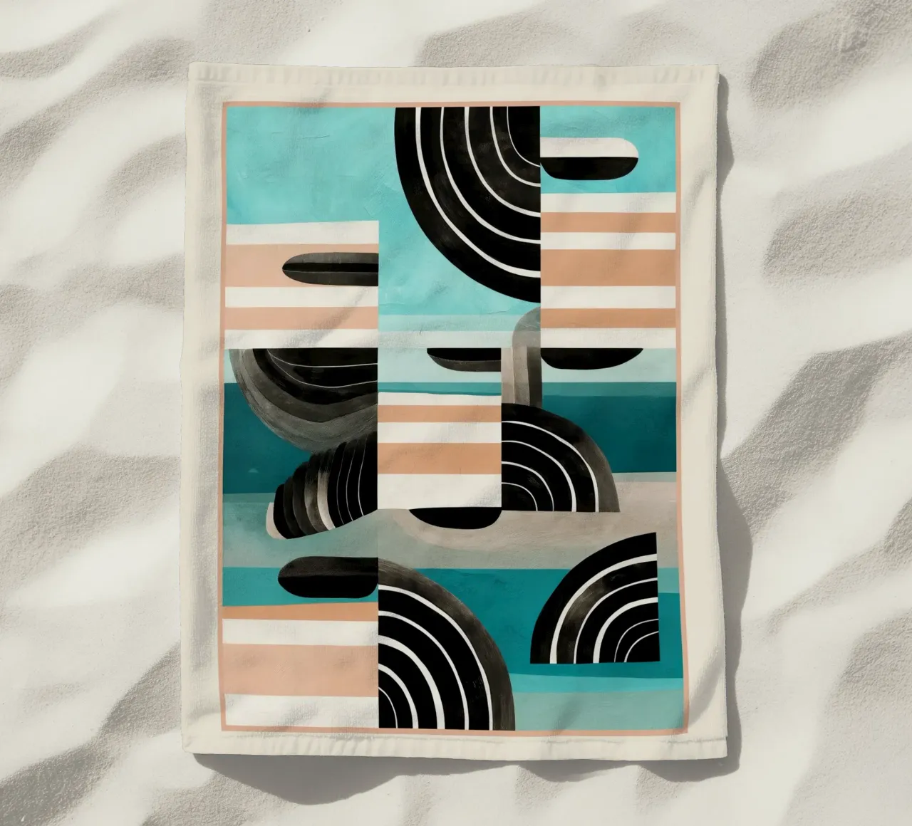 Retro Geometric Shapes 3 telo mare da Nadjaa