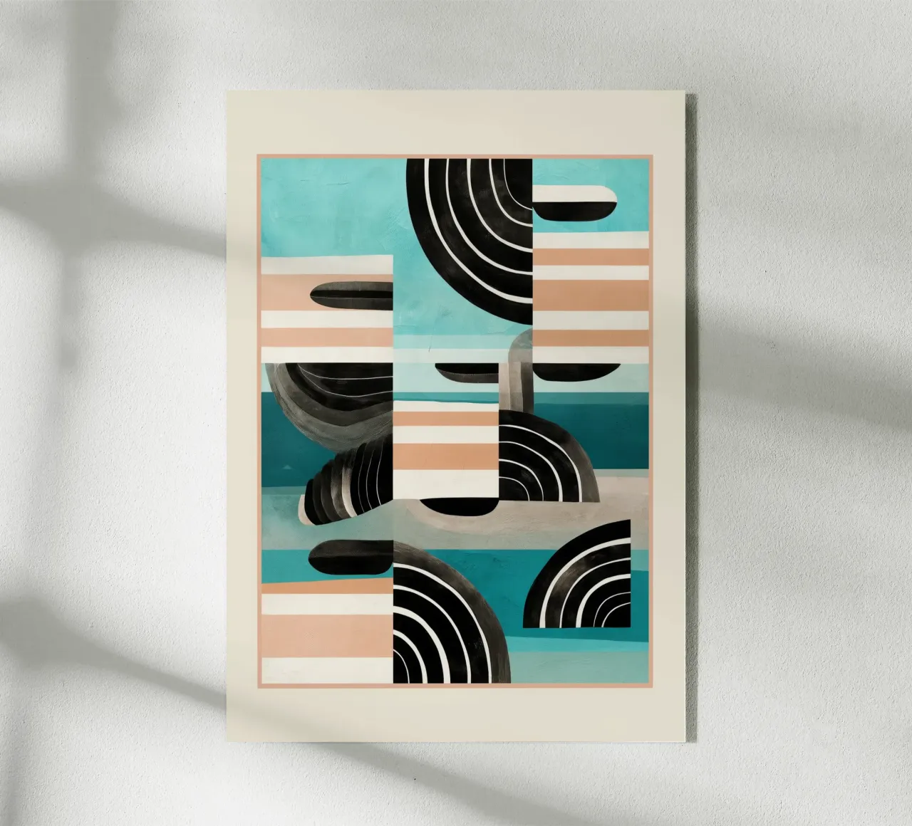 Retro Geometric Shapes 3 plexiglass da Nadjaa