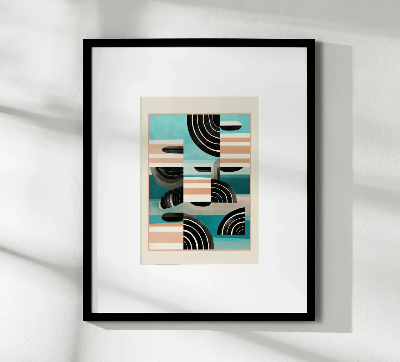 Retro Geometric Shapes 3 carta hahnemühle da Nadjaa