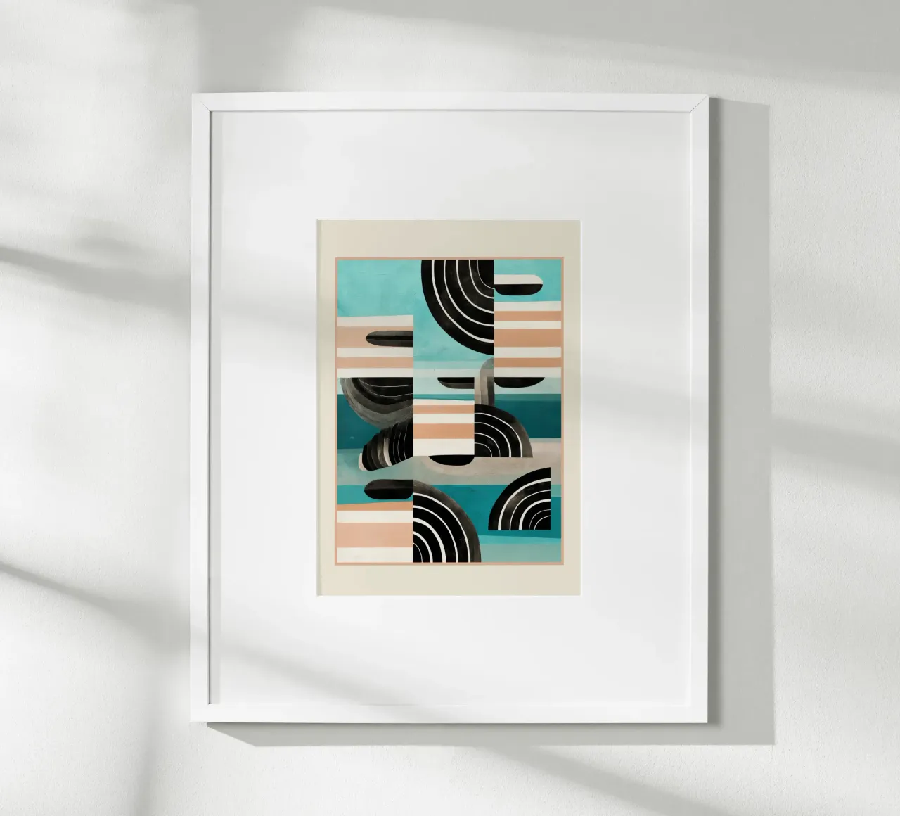 Retro Geometric Shapes 3 carta hahnemühle da Nadjaa