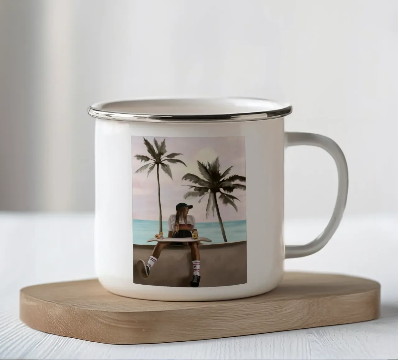 Inseguendo gli orizzonti tazza in smalto da Verse