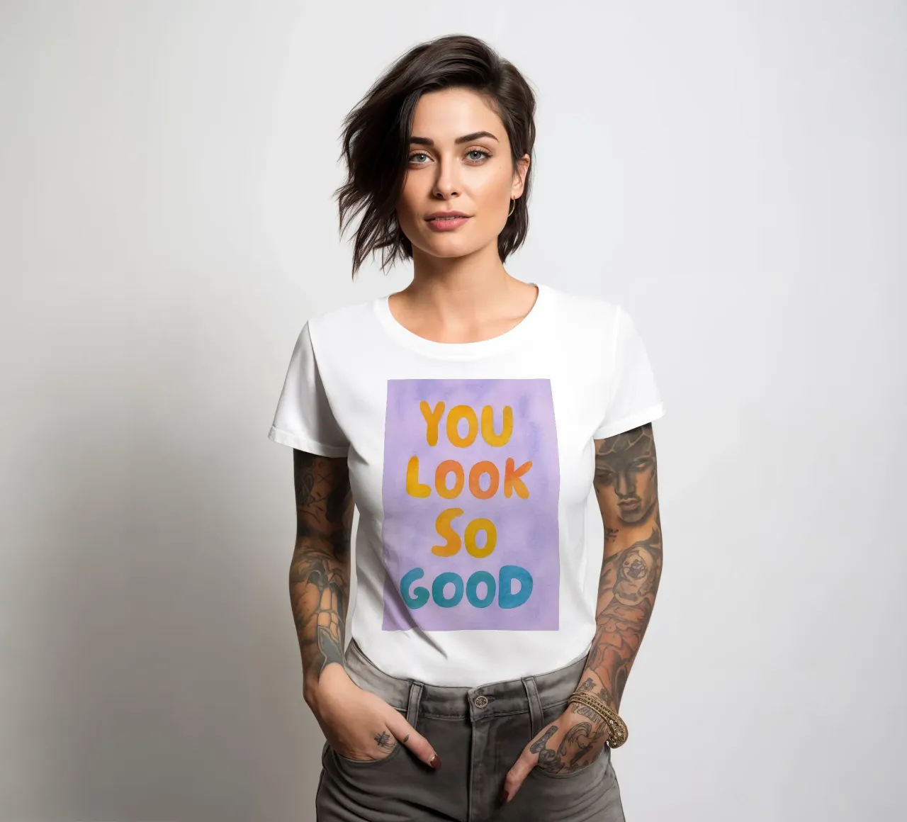 you look so good women's fitted t-shirt by onelove
