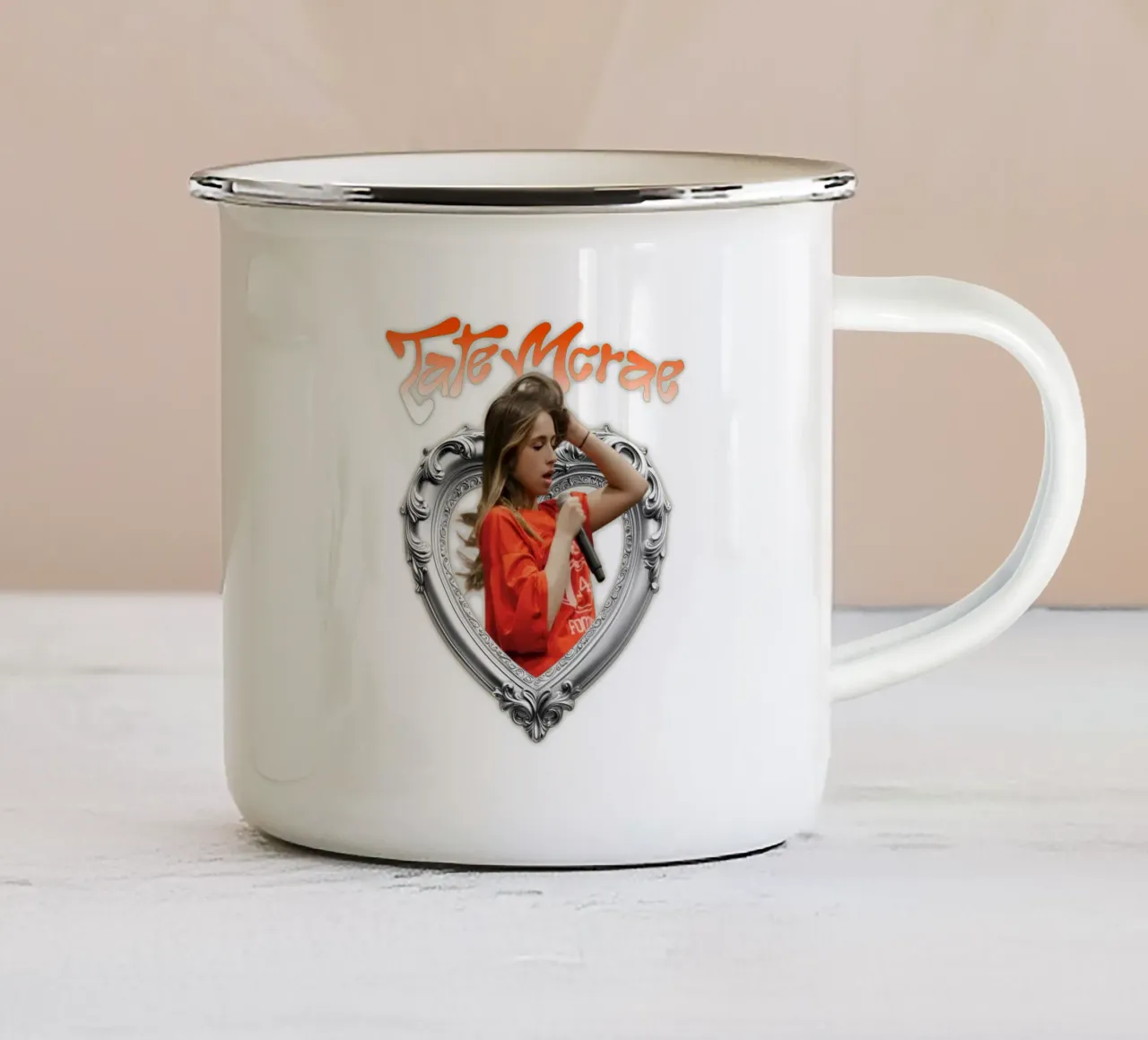 tate mcrae - Songwriter enamel mug by Tara Bergener