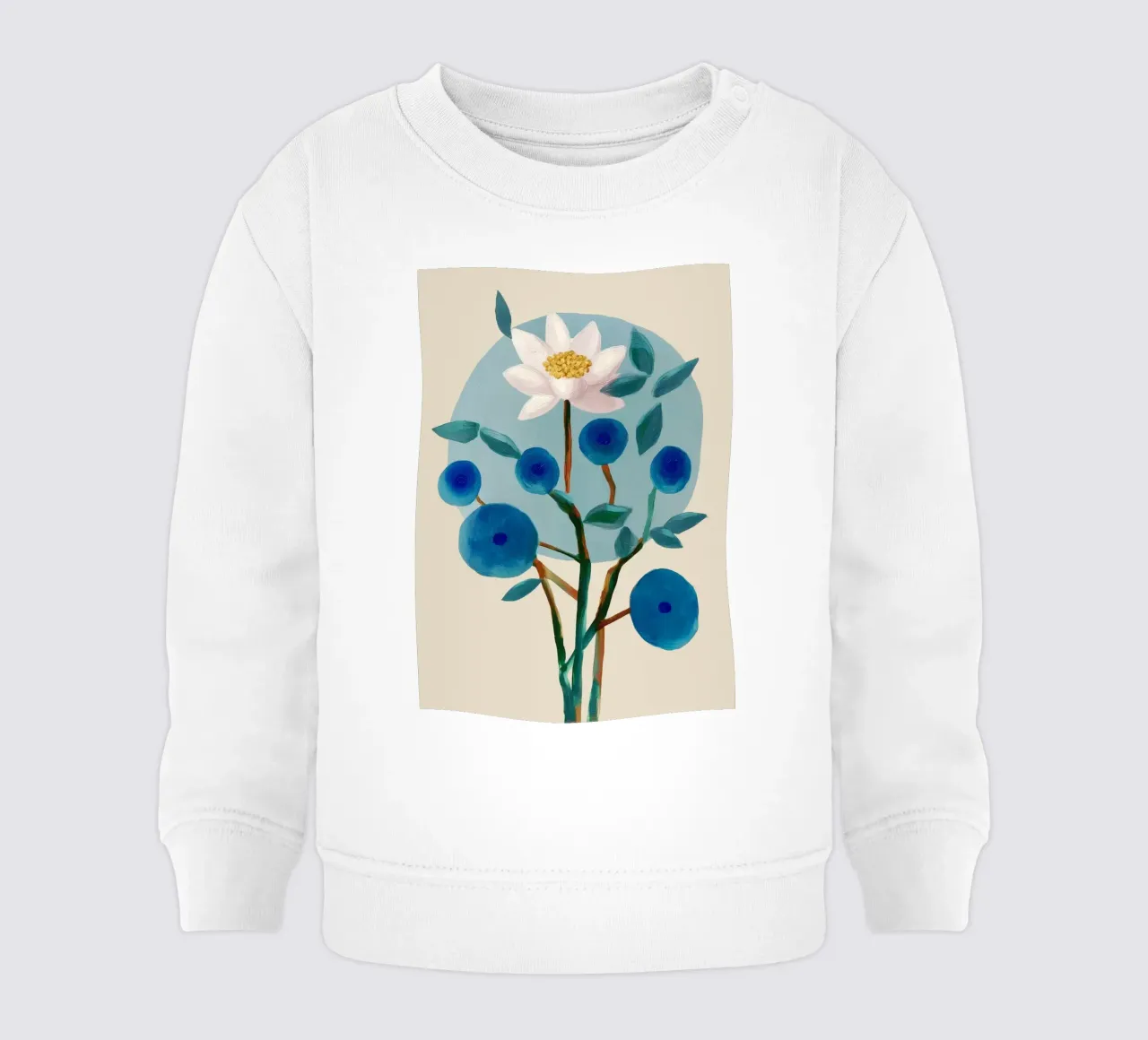 Stylized Lotus Flower Art felpa neonato da Flow Line
