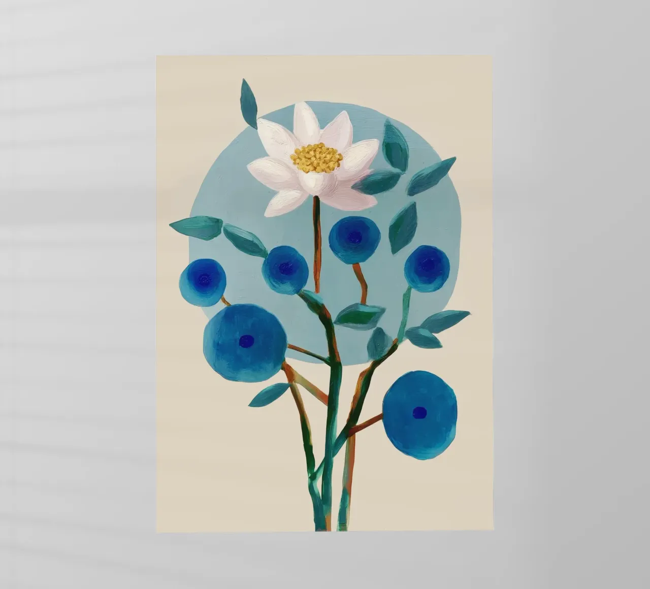 Stylized Lotus Flower Art pellicola backlit da Flow Line