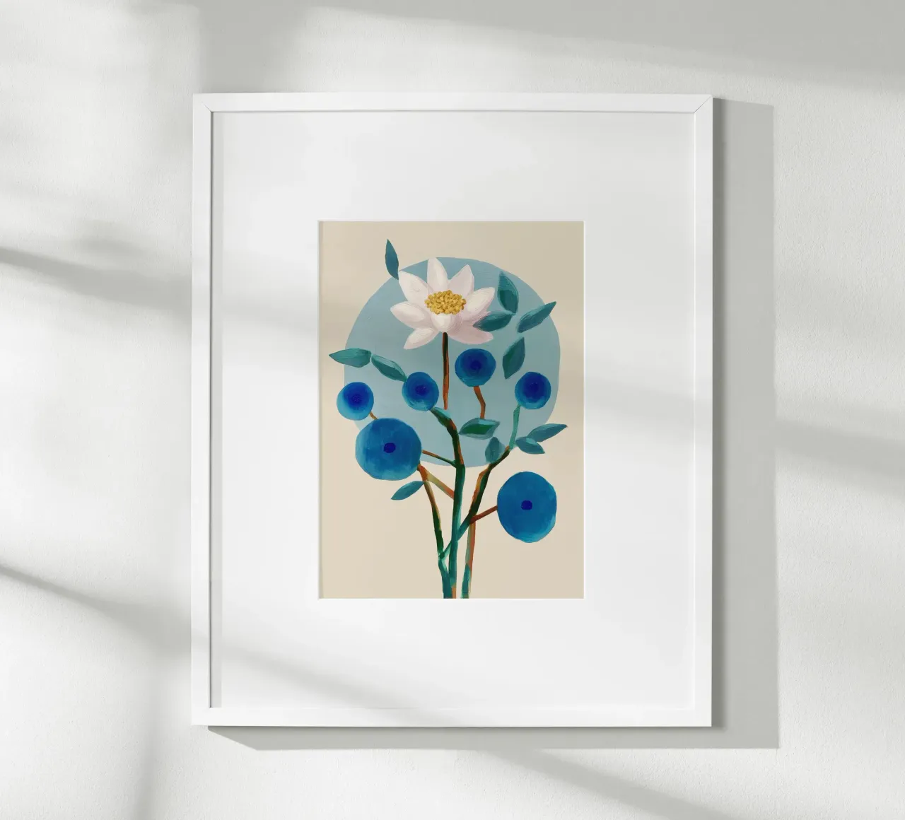 Stylized Lotus Flower Art poster da Flow Line