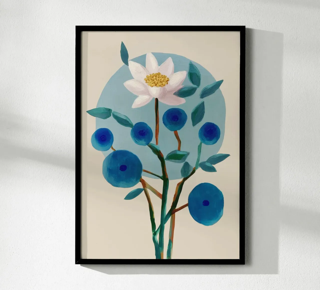Stylized Lotus Flower Art carta hahnemühle da Flow Line