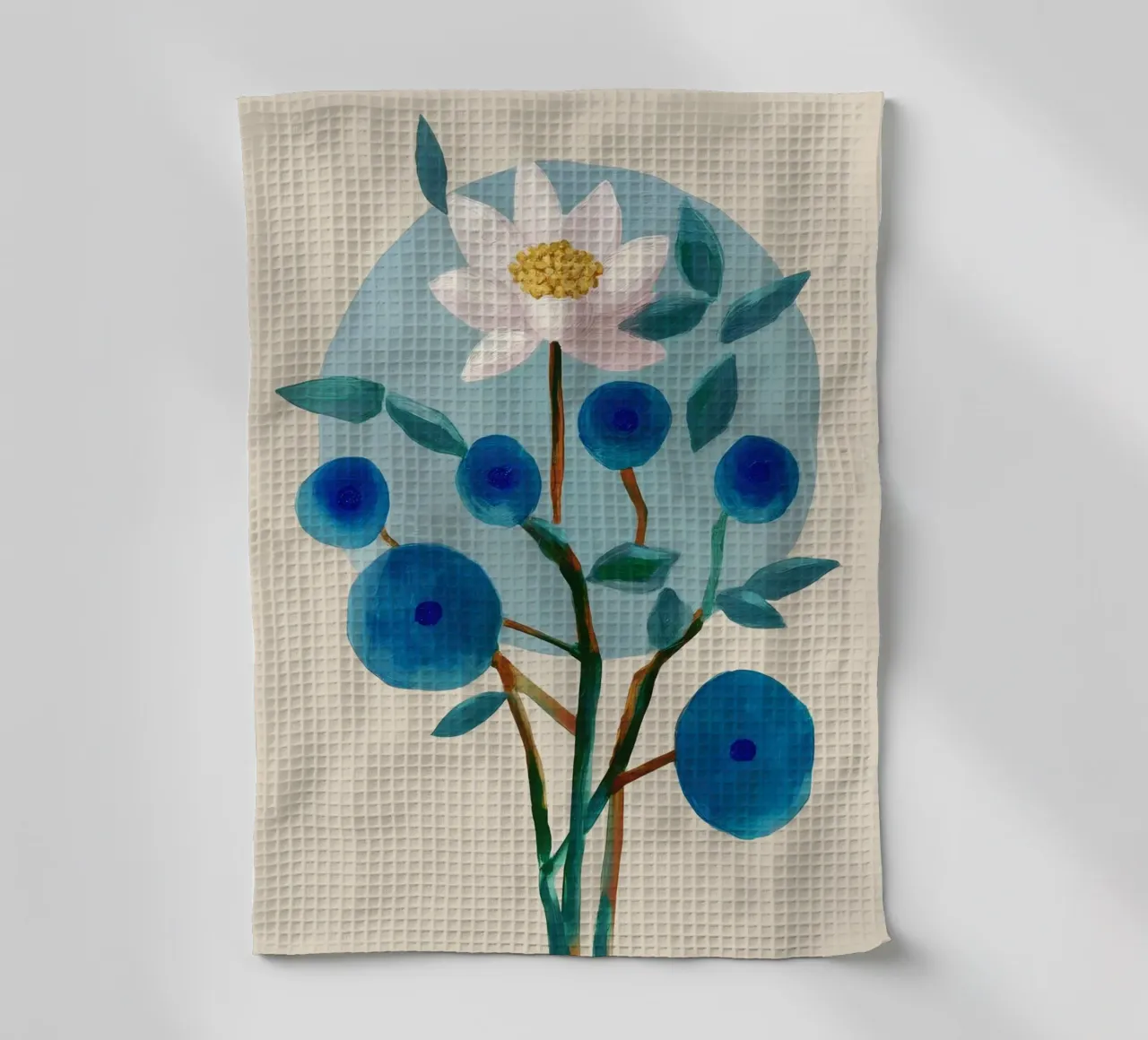 Stylized Lotus Flower Art canovaccio da cucina da Flow Line