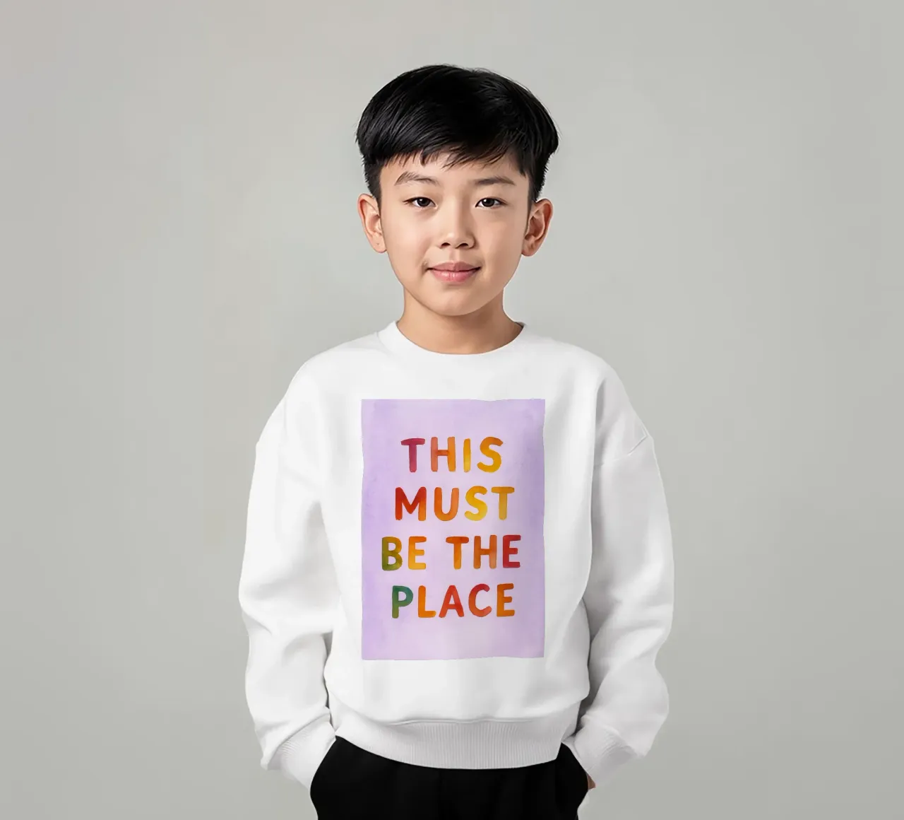 questo deve essere il posto felpa bambino da onelove