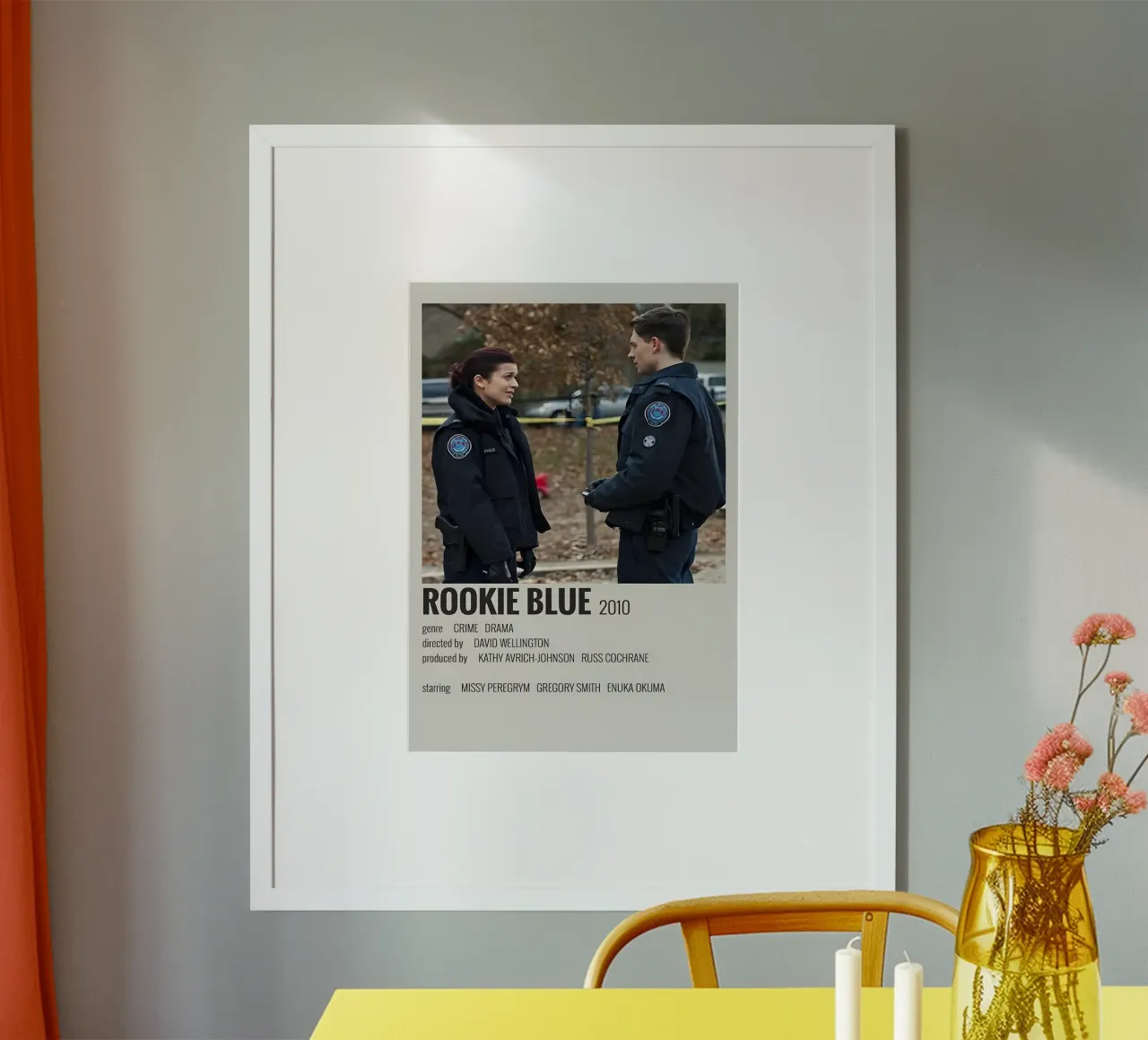 ROOKIE BLUE 2010 poster con telaio in plastica da MVFminimalist