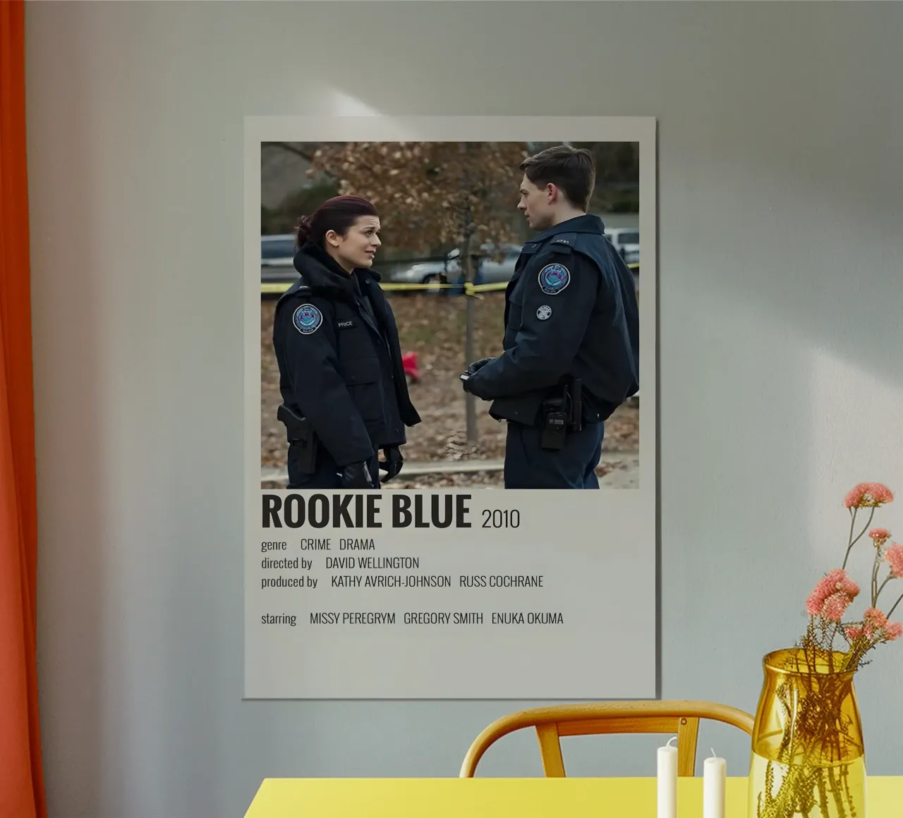 ROOKIE BLUE 2010 poster con telaio in plastica da MVFminimalist