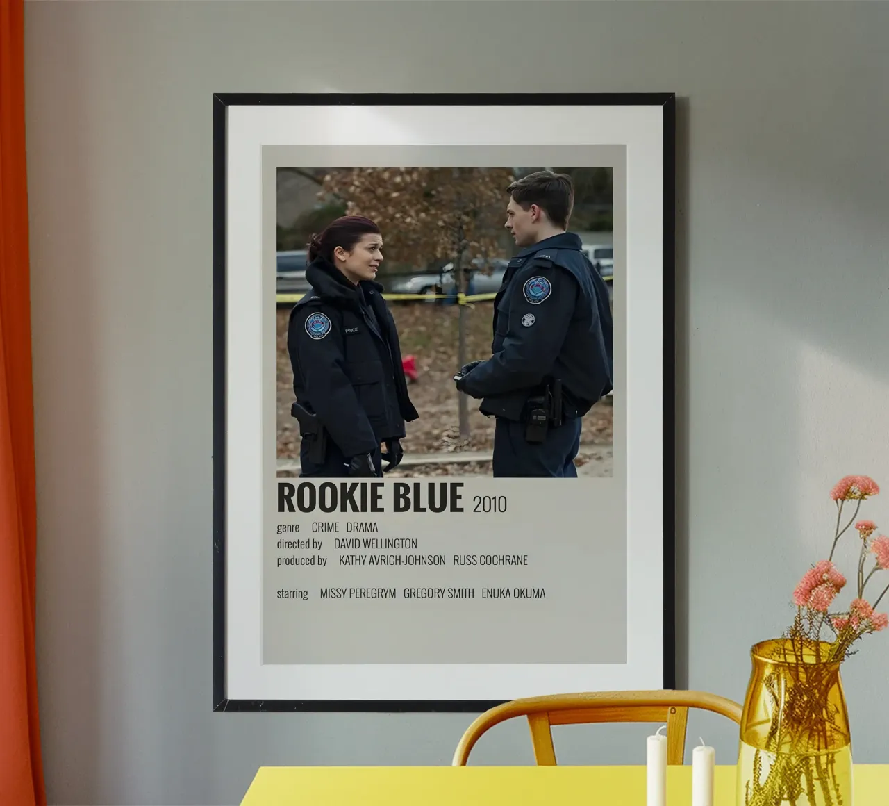 ROOKIE BLUE 2010 poster con telaio in plastica da MVFminimalist