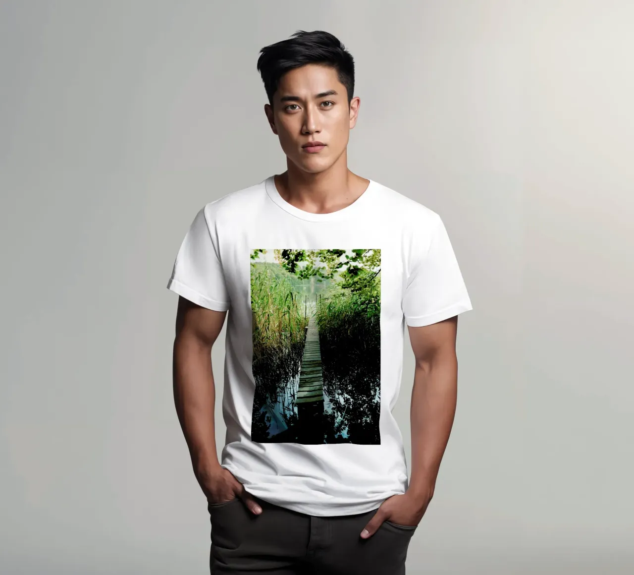 Idyllic Lakeview t-shirt by Sebastian Hilgetag