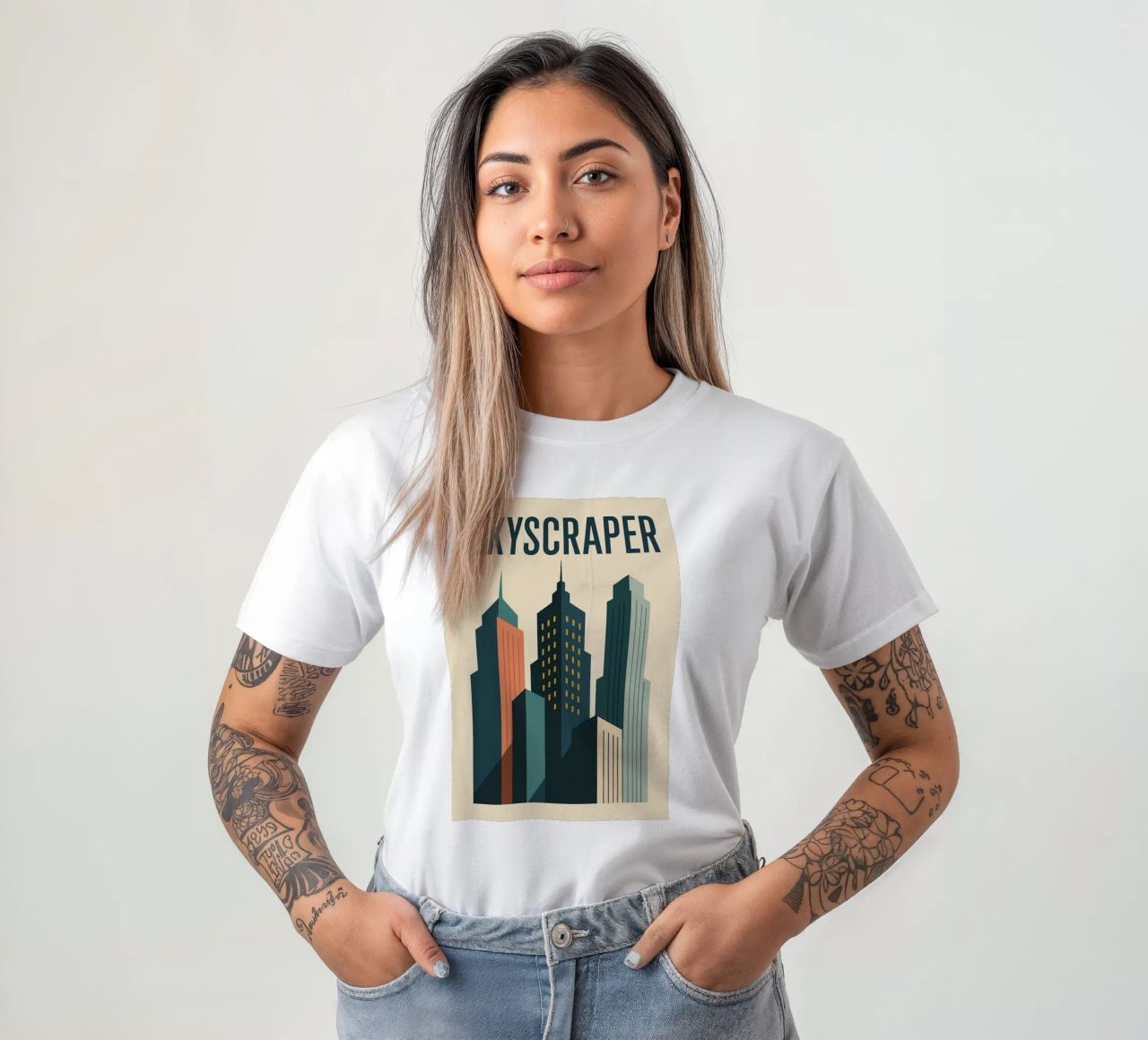 SKYSCRAPER - Linee urbane e verticalità t-shirt da JETLAG | affiches voyage