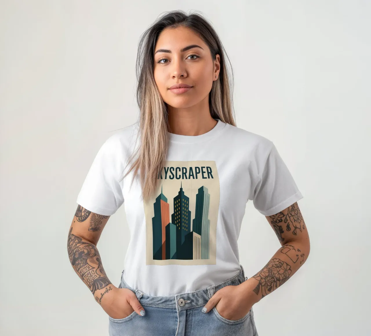SKYSCRAPER - Urban lines and verticality t-shirt by JETLAG | affiches voyage