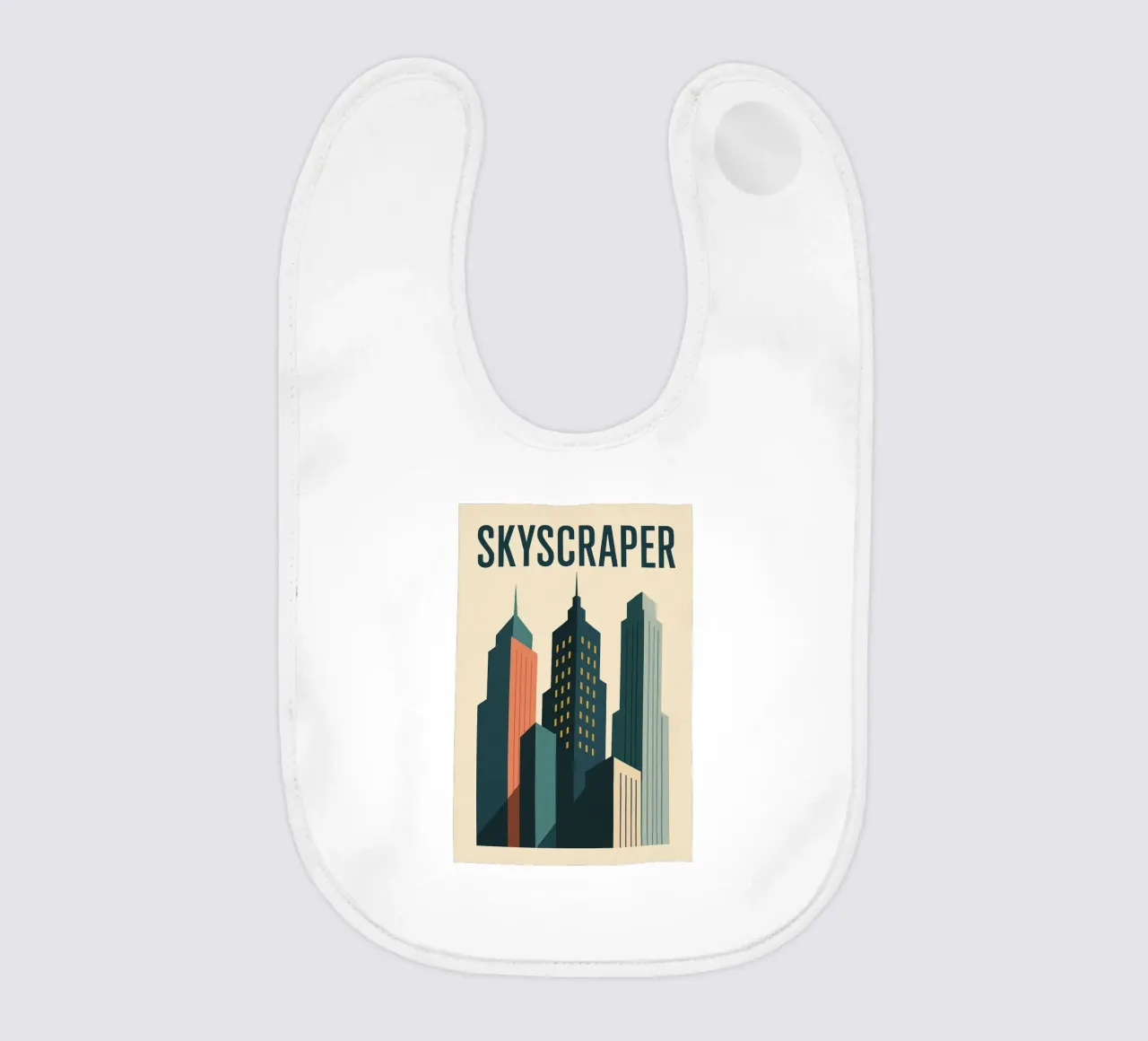SKYSCRAPER - Urban lines and verticality baby bib by JETLAG | affiches voyage
