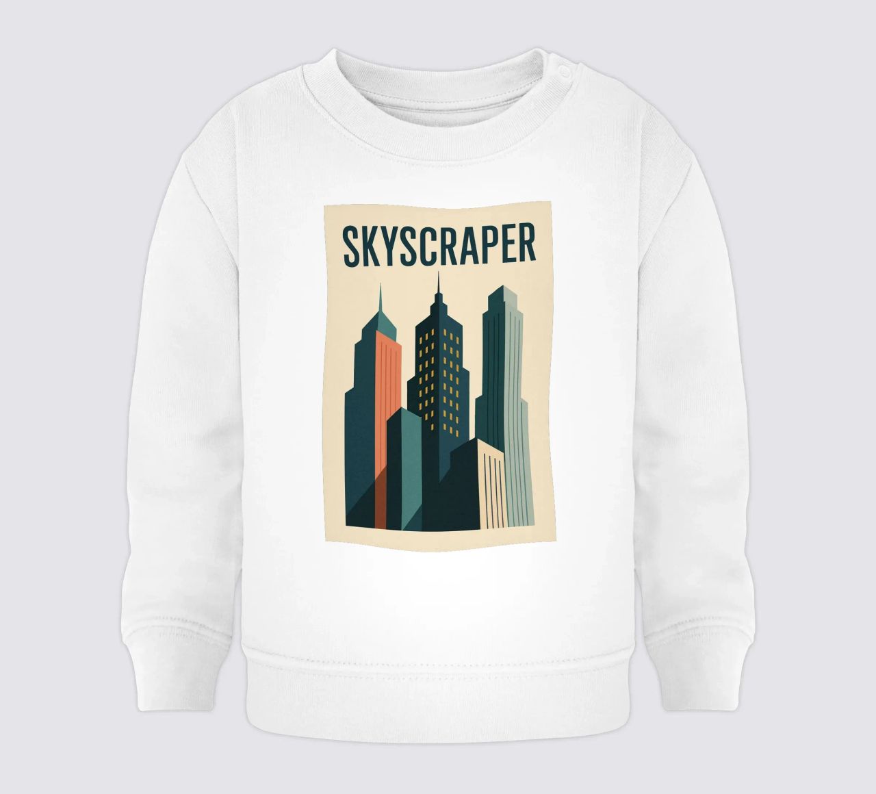 SKYSCRAPER - Linee urbane e verticalità felpa neonato da JETLAG | affiches voyage