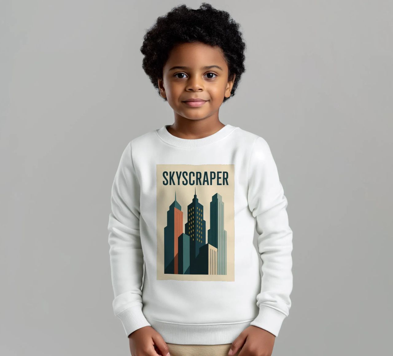 SKYSCRAPER - Linee urbane e verticalità felpa bambino da JETLAG | affiches voyage