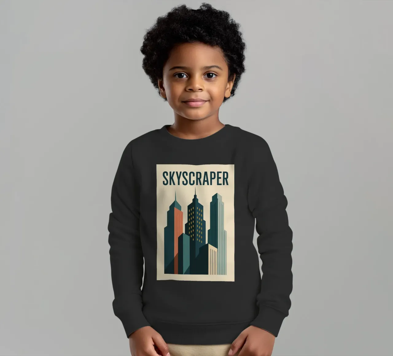 SKYSCRAPER - Linee urbane e verticalità felpa bambino da JETLAG | affiches voyage