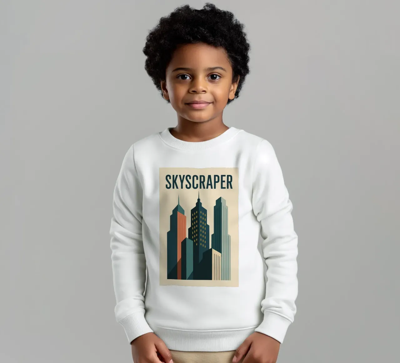 SKYSCRAPER - Linee urbane e verticalità felpa bambino da JETLAG | affiches voyage