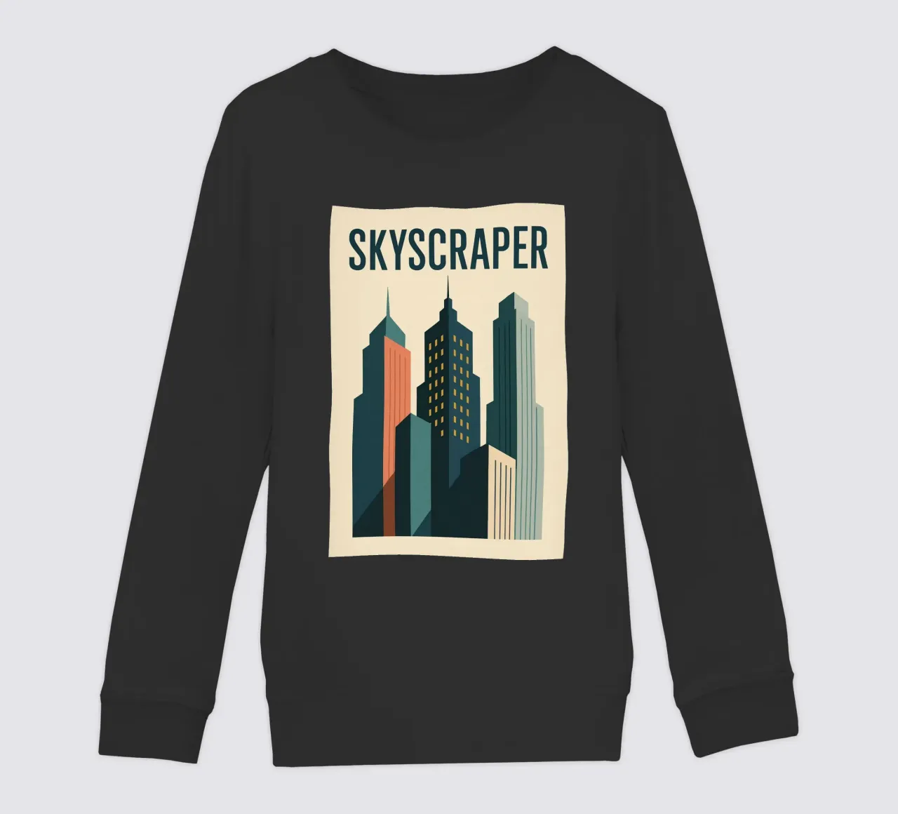 SKYSCRAPER - Linee urbane e verticalità felpa bambino da JETLAG | affiches voyage