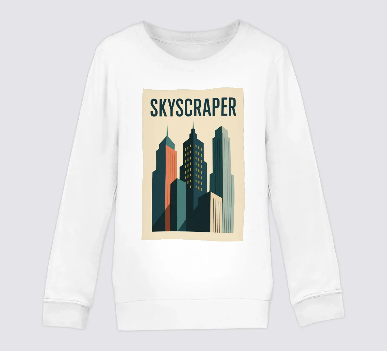 SKYSCRAPER - Linee urbane e verticalità felpa bambino da JETLAG | affiches voyage