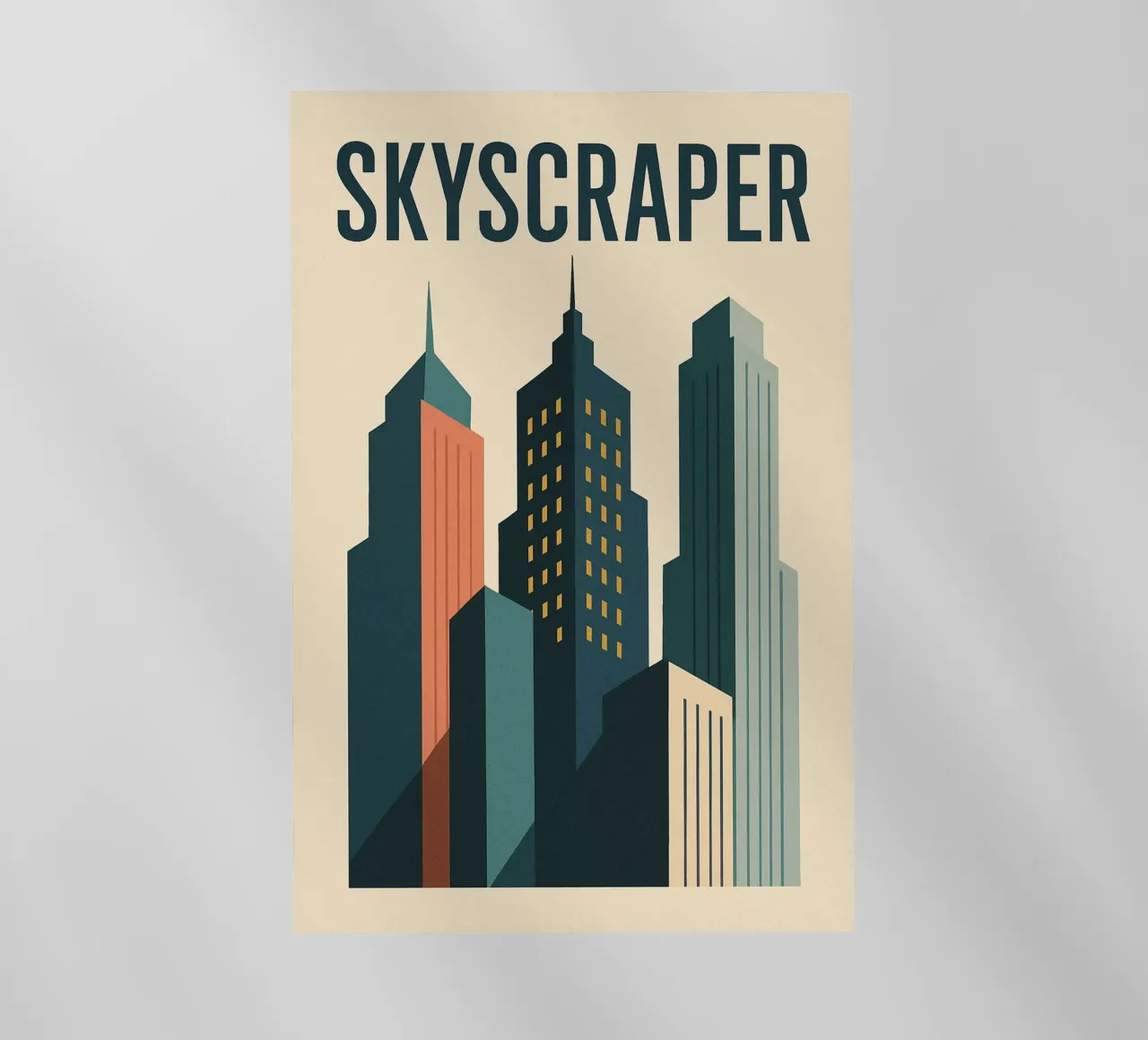 SKYSCRAPER - Líneas urbanas y verticalidad lámina retroiluminada de JETLAG | affiches voyage
