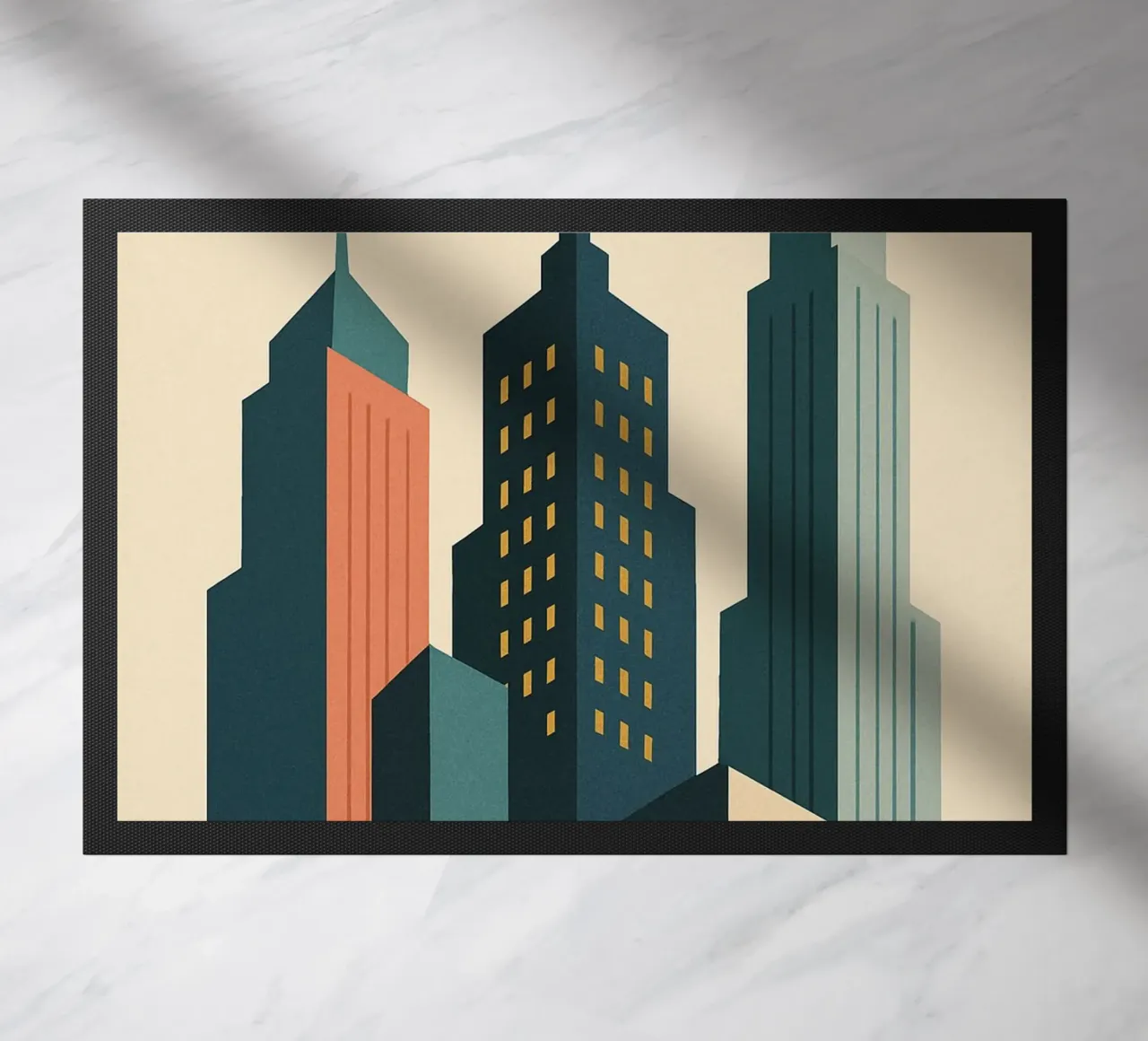 SKYSCRAPER - Linee urbane e verticalità zerbino da JETLAG | affiches voyage