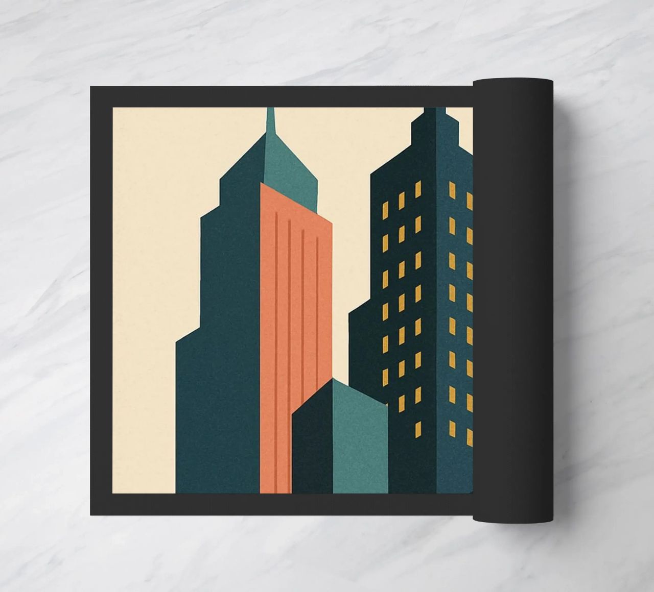 SKYSCRAPER - Linee urbane e verticalità zerbino da JETLAG | affiches voyage