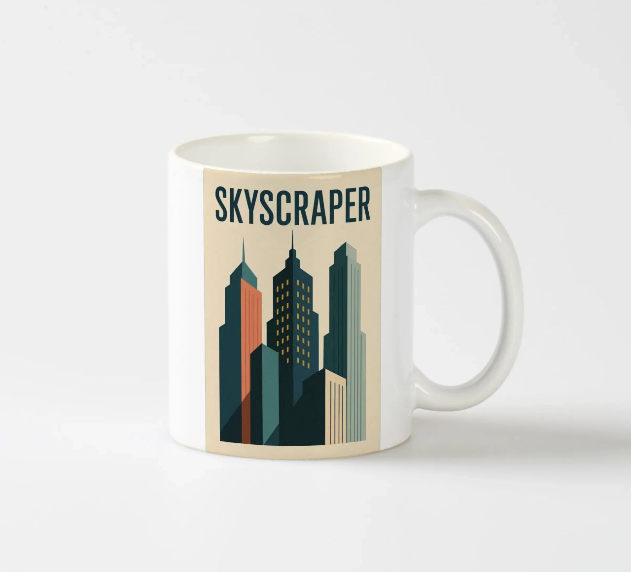SKYSCRAPER - Linee urbane e verticalità tazza in ceramica da JETLAG | affiches voyage