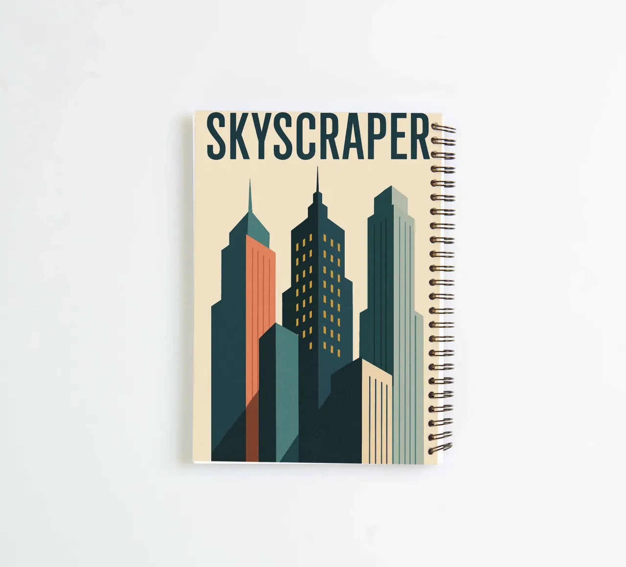 SKYSCRAPER - Urban lines and verticality spiral notebook by JETLAG | affiches voyage