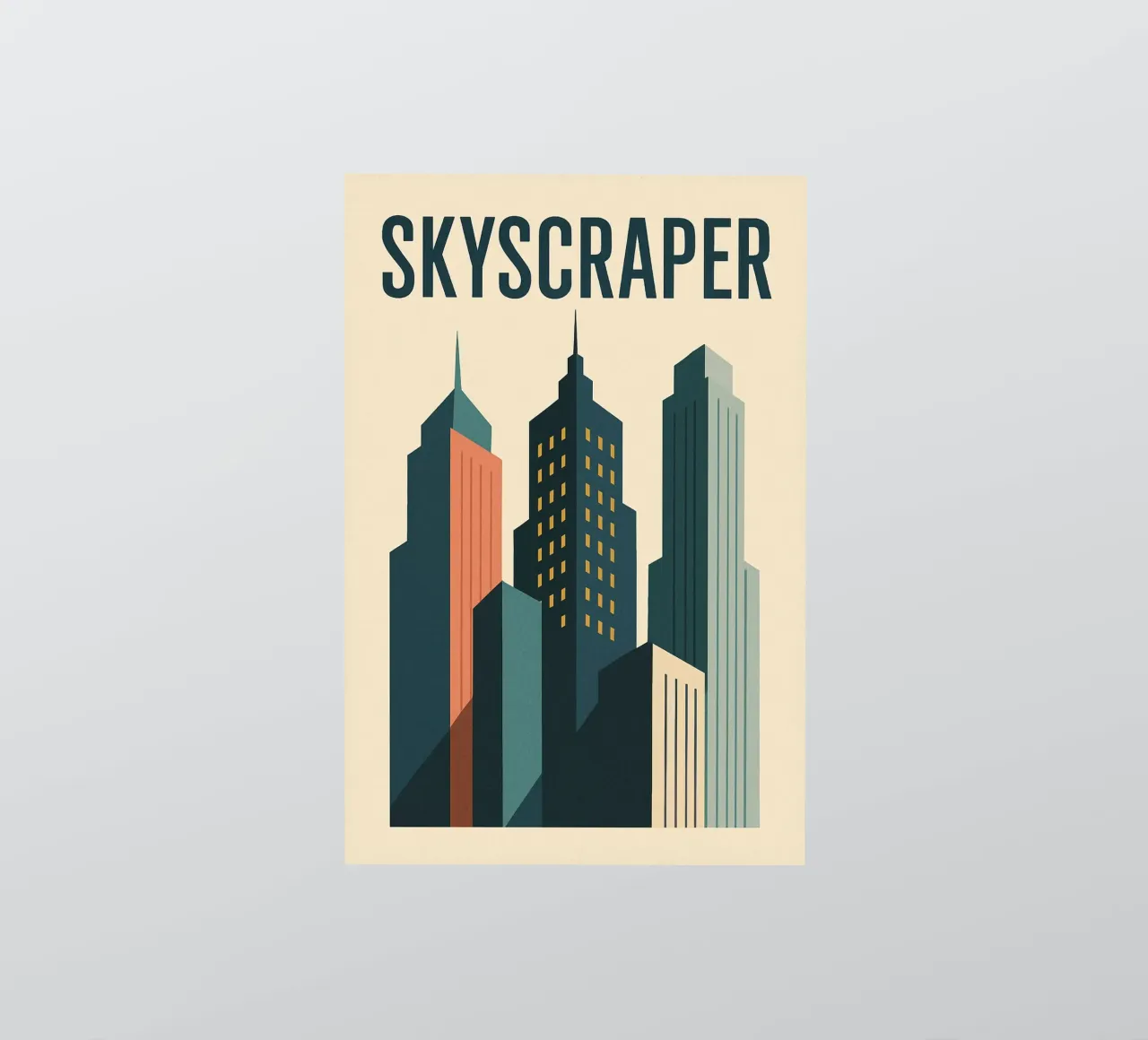 SKYSCRAPER - Linee urbane e verticalità adesivo da JETLAG | affiches voyage