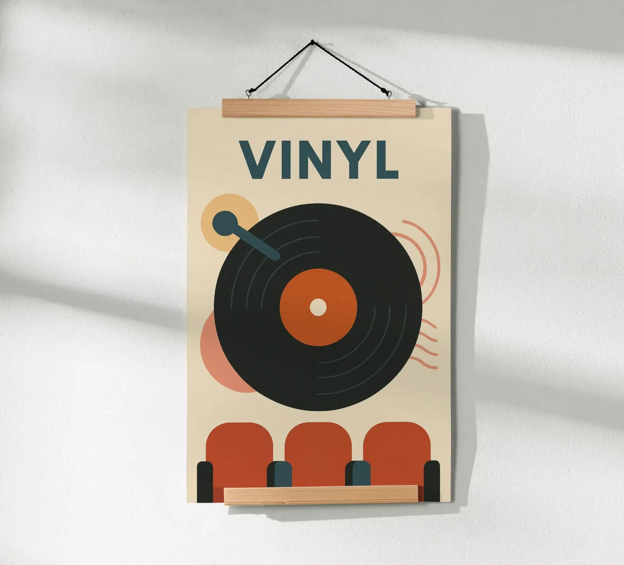 VINYL - Le Groove en Affiche hahnemühle by Art Typo Essentiel