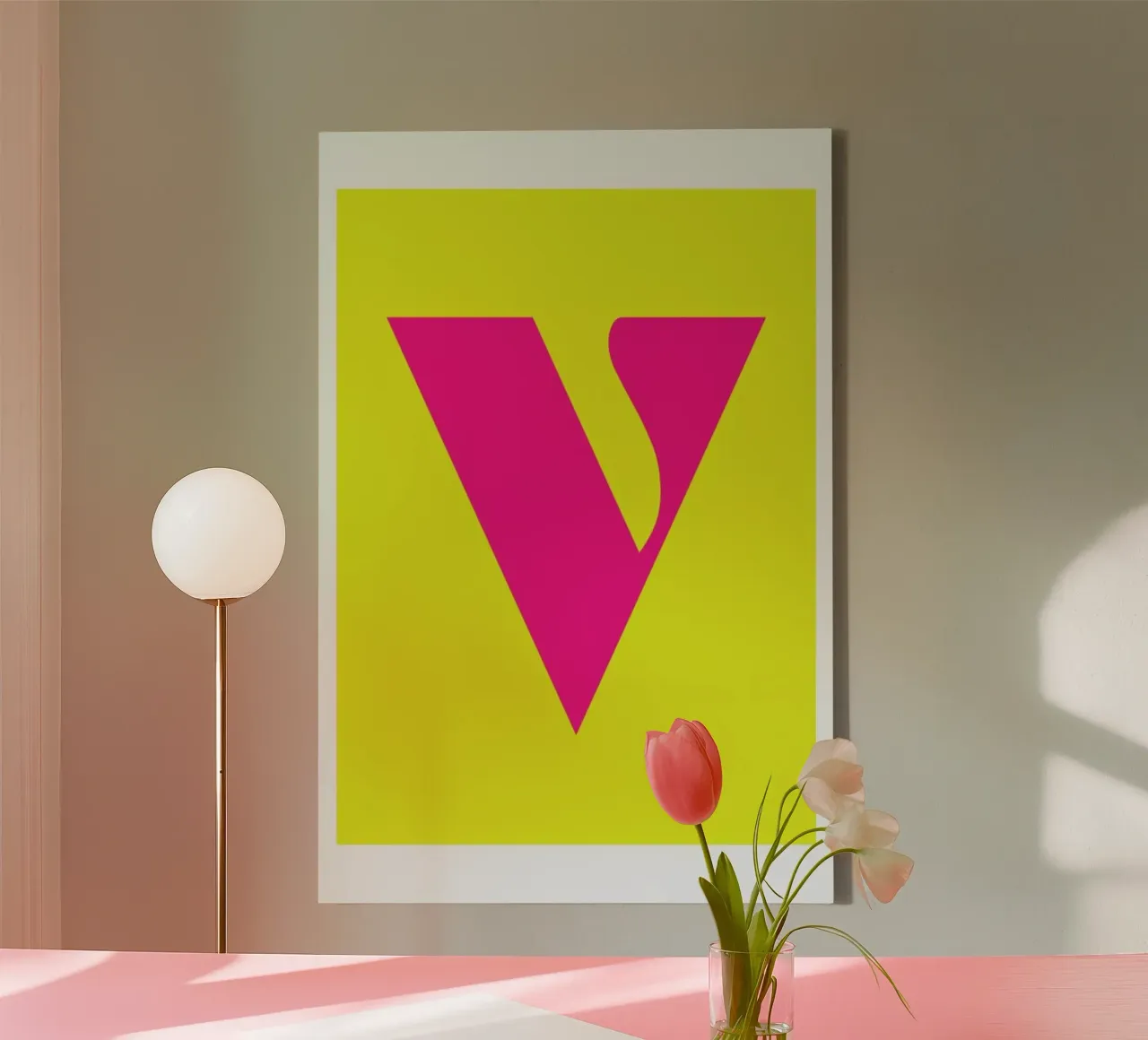 Colorful V canvas by Mottos by Sinan Saydik