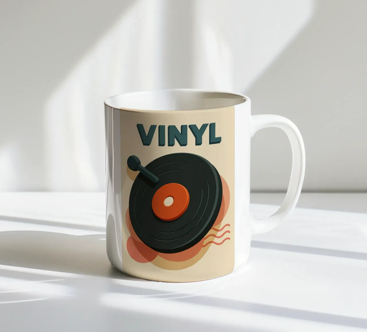VINYL - The Soul of Vintage Sound ceramic mug by Art Typo Essentiel