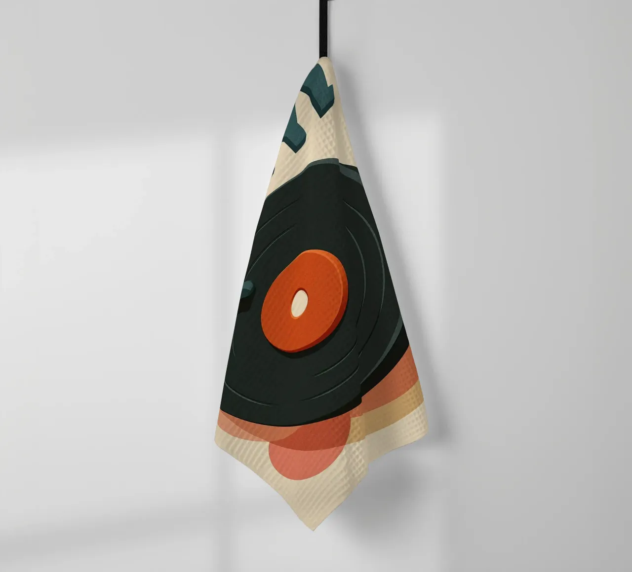 VINYL - The Soul of Vintage Sound tea towel by Art Typo Essentiel