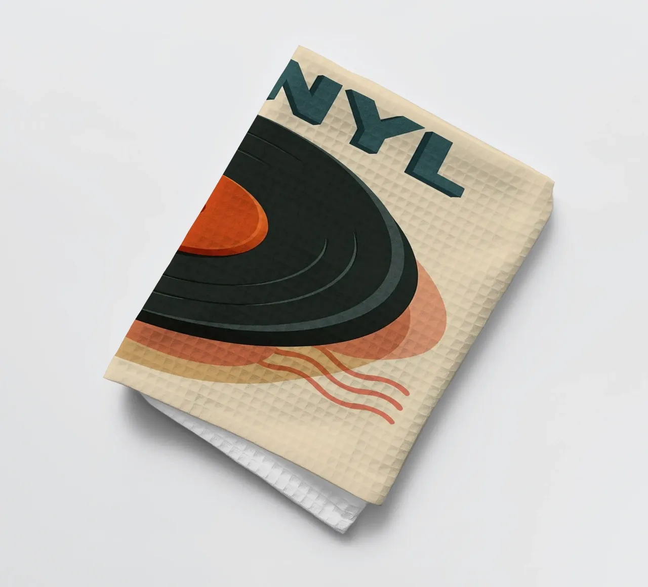 VINYL - The Soul of Vintage Sound tea towel by Art Typo Essentiel