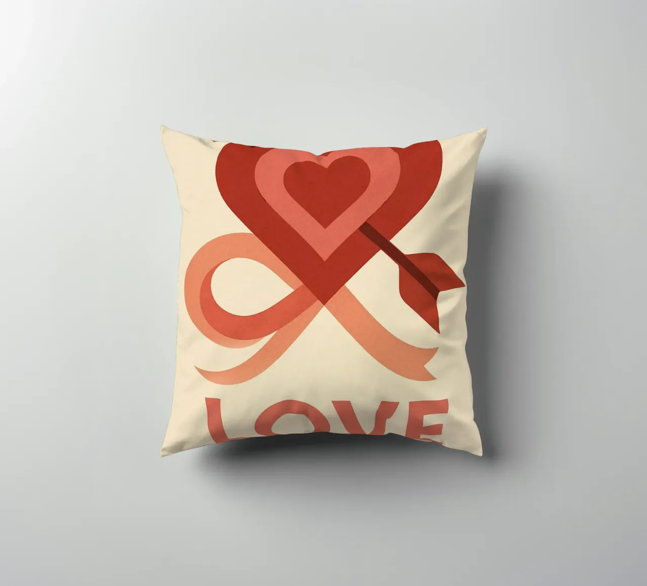 AMORE - L'Élan du Coeur Vintage cuscino da Art Typo Essentiel