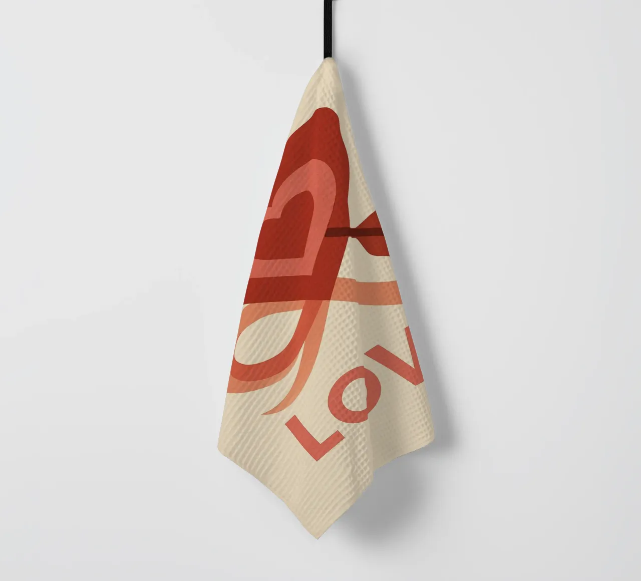 LOVE - L'Élan du Coeur Vintage tea towel by Art Typo Essentiel