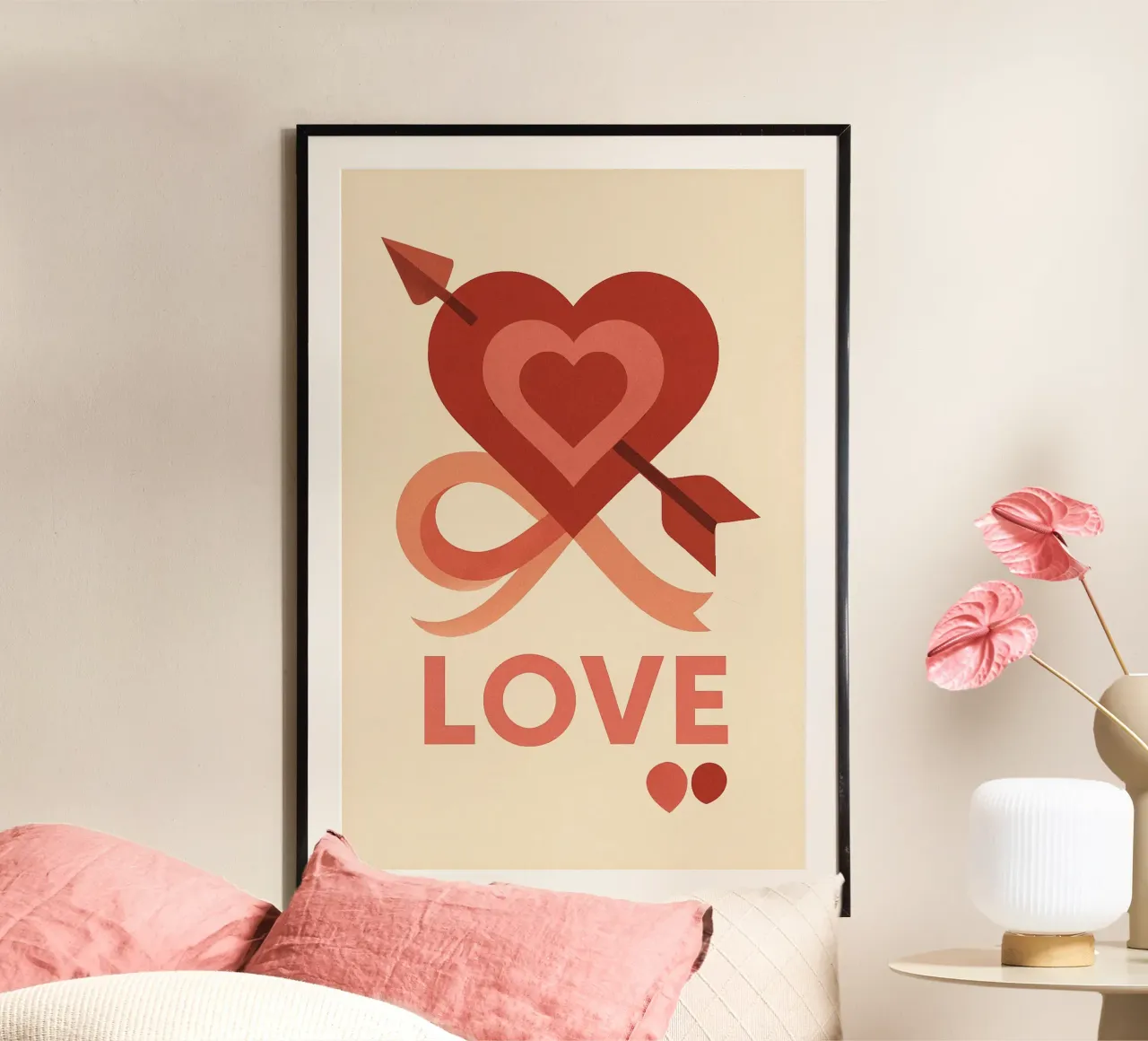 LOVE - L'Élan du Coeur Vintage hahnemühle by Art Typo Essentiel