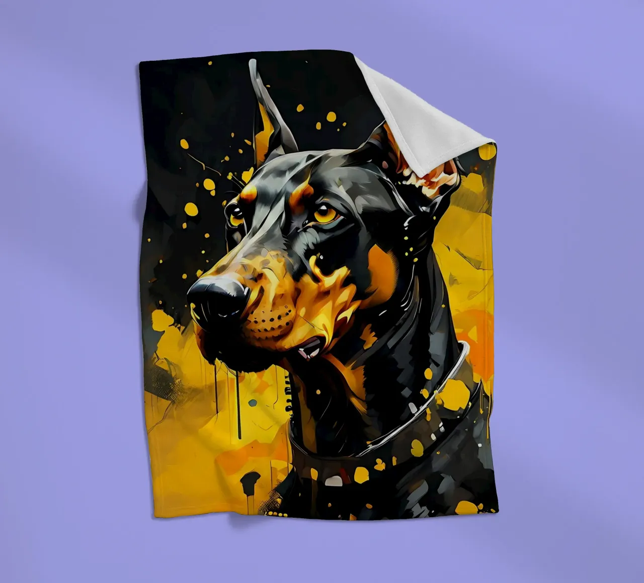 Cane, Doberman_style_G_1 coperta in pile da Tierisch bunt by LK