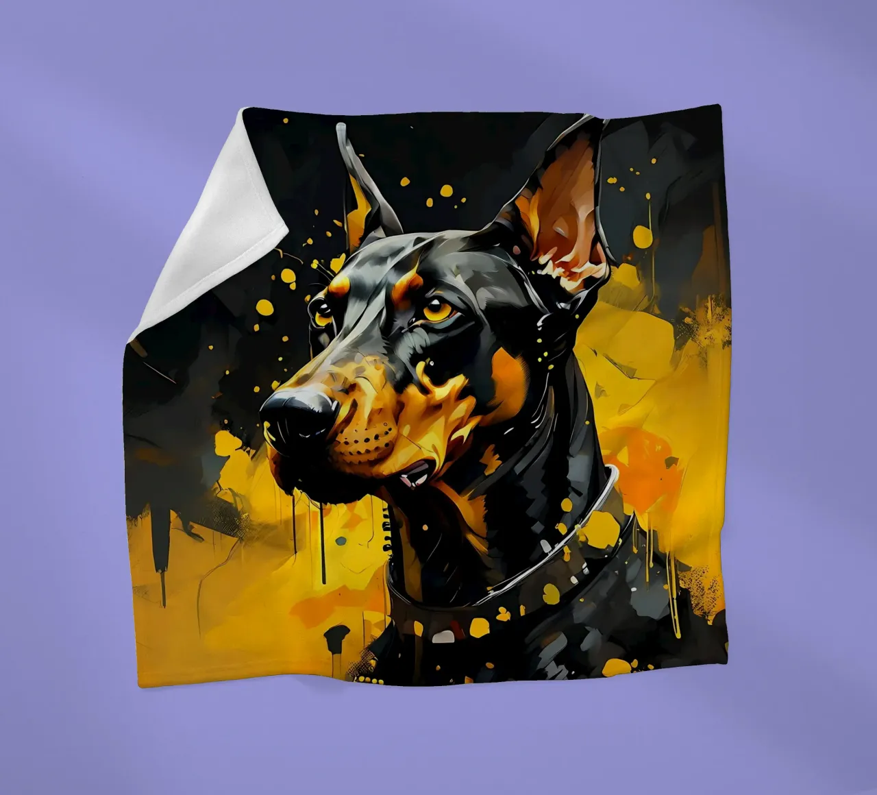Cane, Doberman_style_G_1 coperta in pile da Tierisch bunt by LK