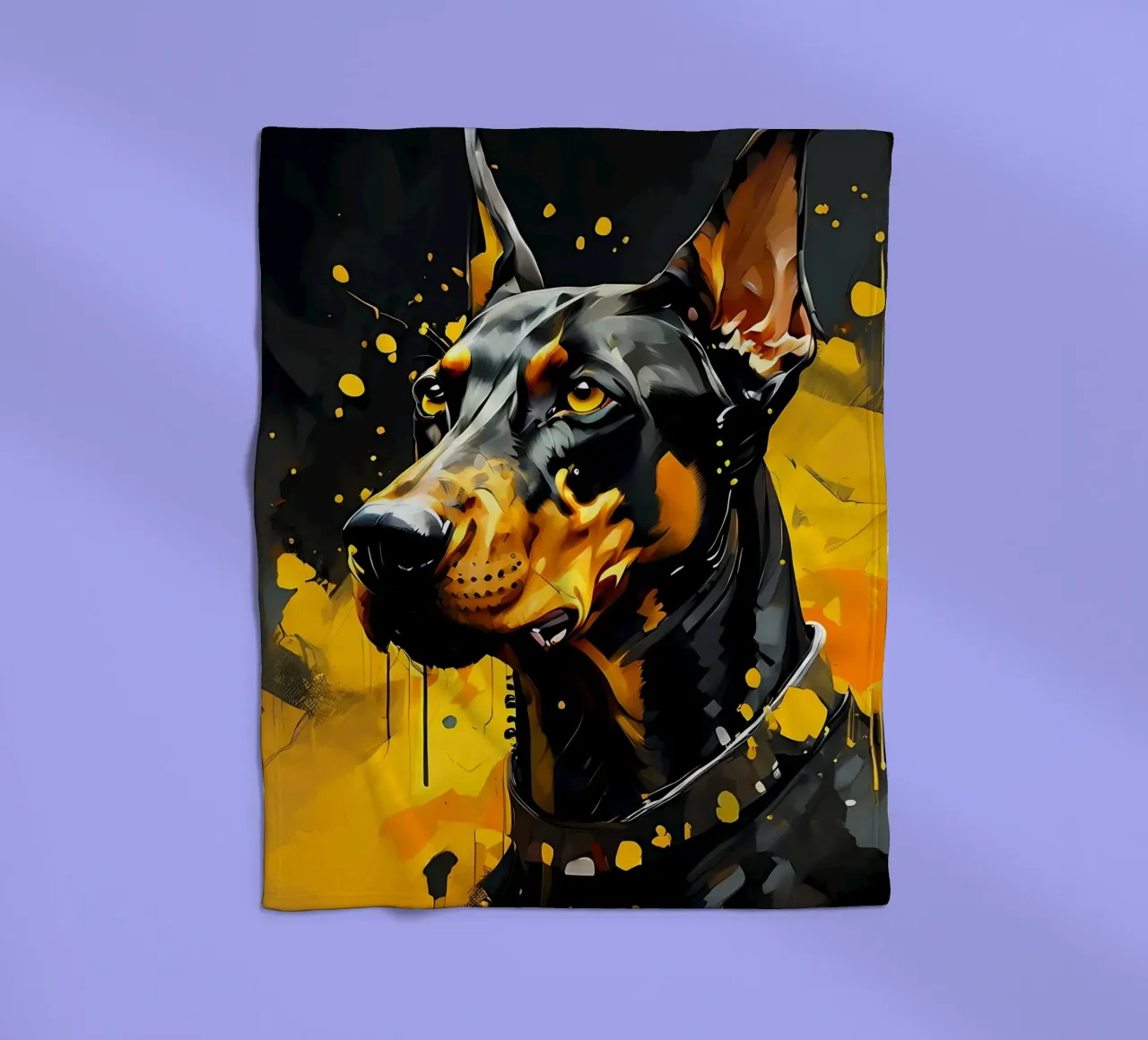 Cane, Doberman_style_G_1 coperta in pile da Tierisch bunt by LK