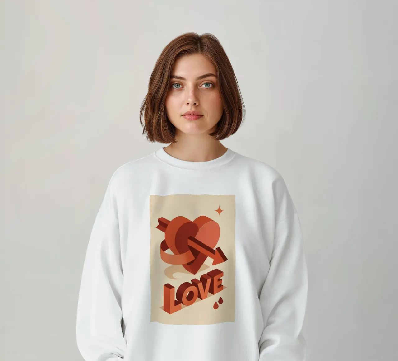 AMORE - Amore potente in 3D felpa da Art Typo Essentiel