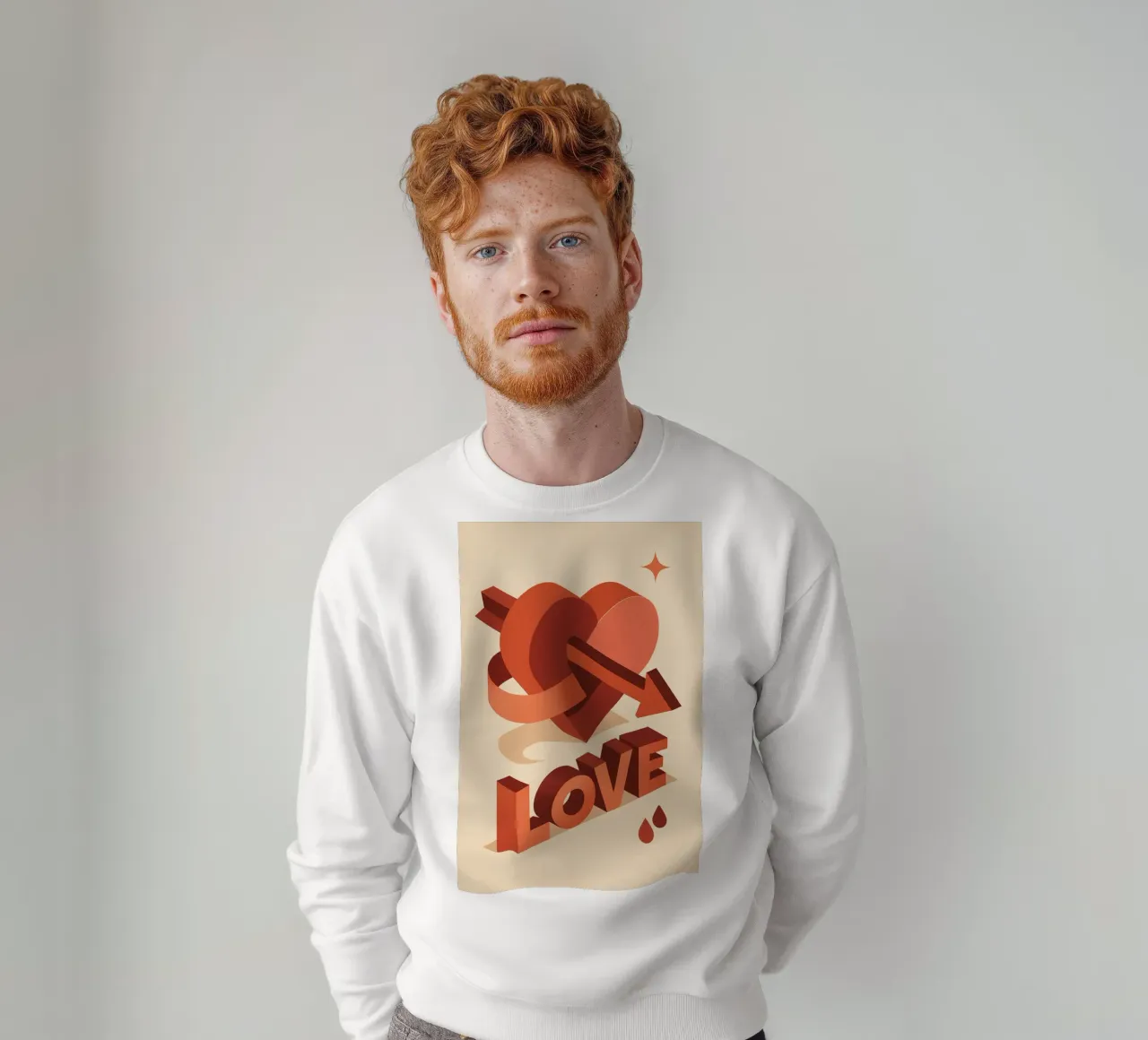 AMORE - Amore potente in 3D felpa da Art Typo Essentiel