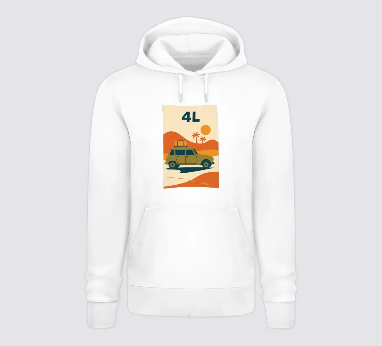 4L - L'arte di viaggiare semplicemente felpa con cappuccio da Art Typo Essentiel