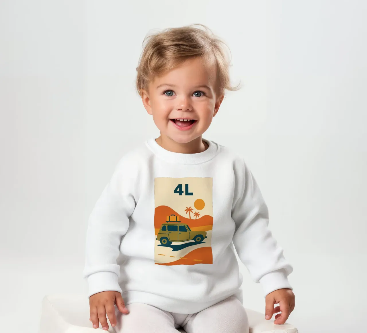 4L - L'arte di viaggiare semplicemente felpa neonato da Art Typo Essentiel