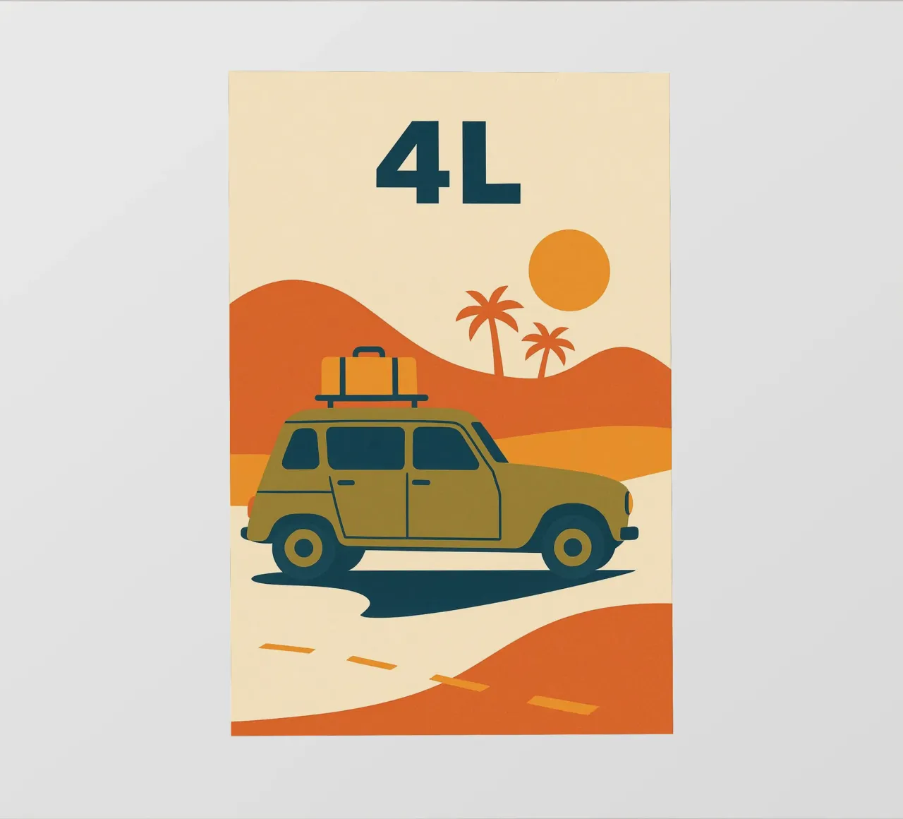4L - L'arte di viaggiare semplicemente pellicola backlit da Art Typo Essentiel