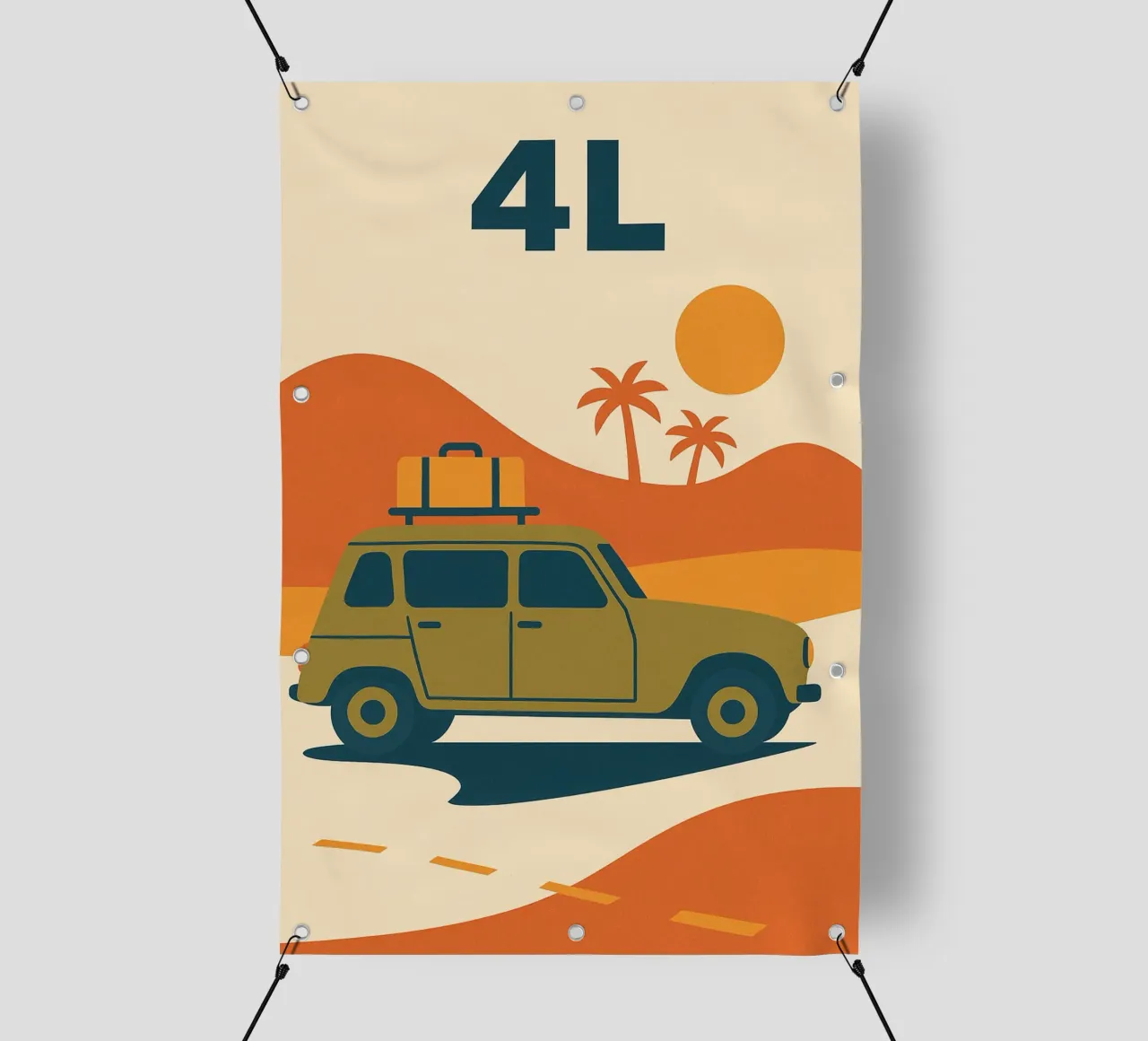 4L - L'arte di viaggiare semplicemente telo in pvc da Art Typo Essentiel