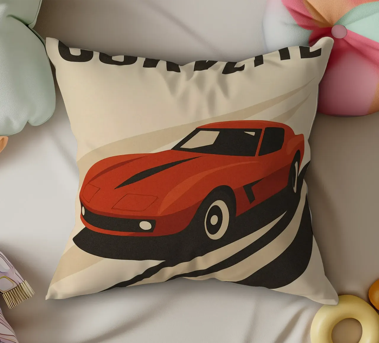 CORVETTE - La leggenda americana a tutta velocità cuscino da Art Typo Essentiel